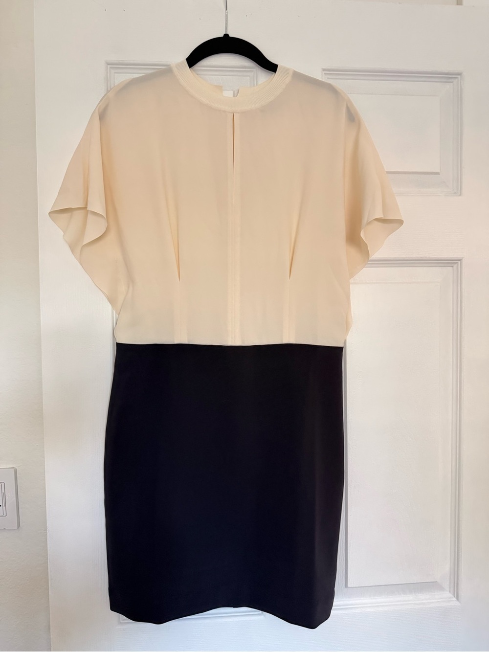 Reiss Two-Tone Cream Top and Black Mini Dress